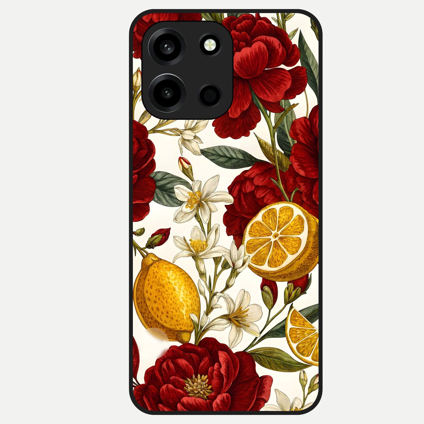  Lemon Rose Charm Glass Case For Oneplus Nord 6 back cover – full design glossy printed glass finish