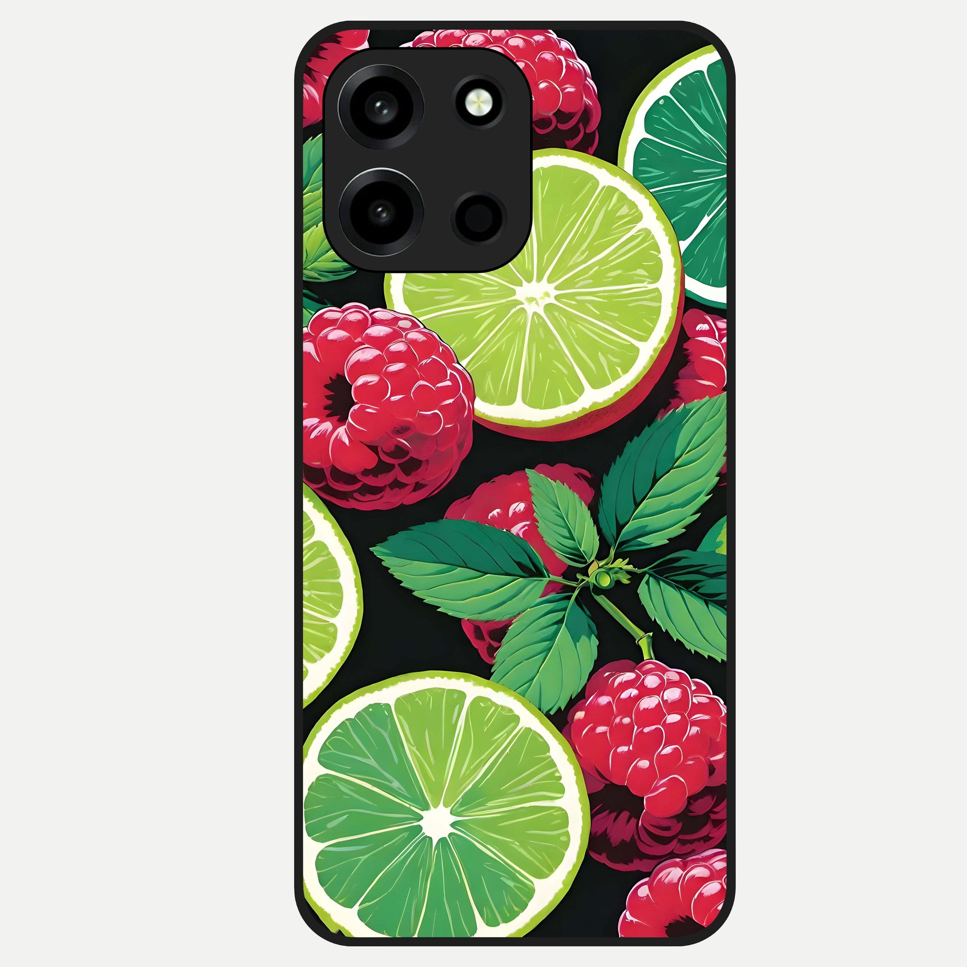  Lime and Raspberry Pattern Glass Case For Oneplus Nord 6 back cover – full design glossy printed glass finish
