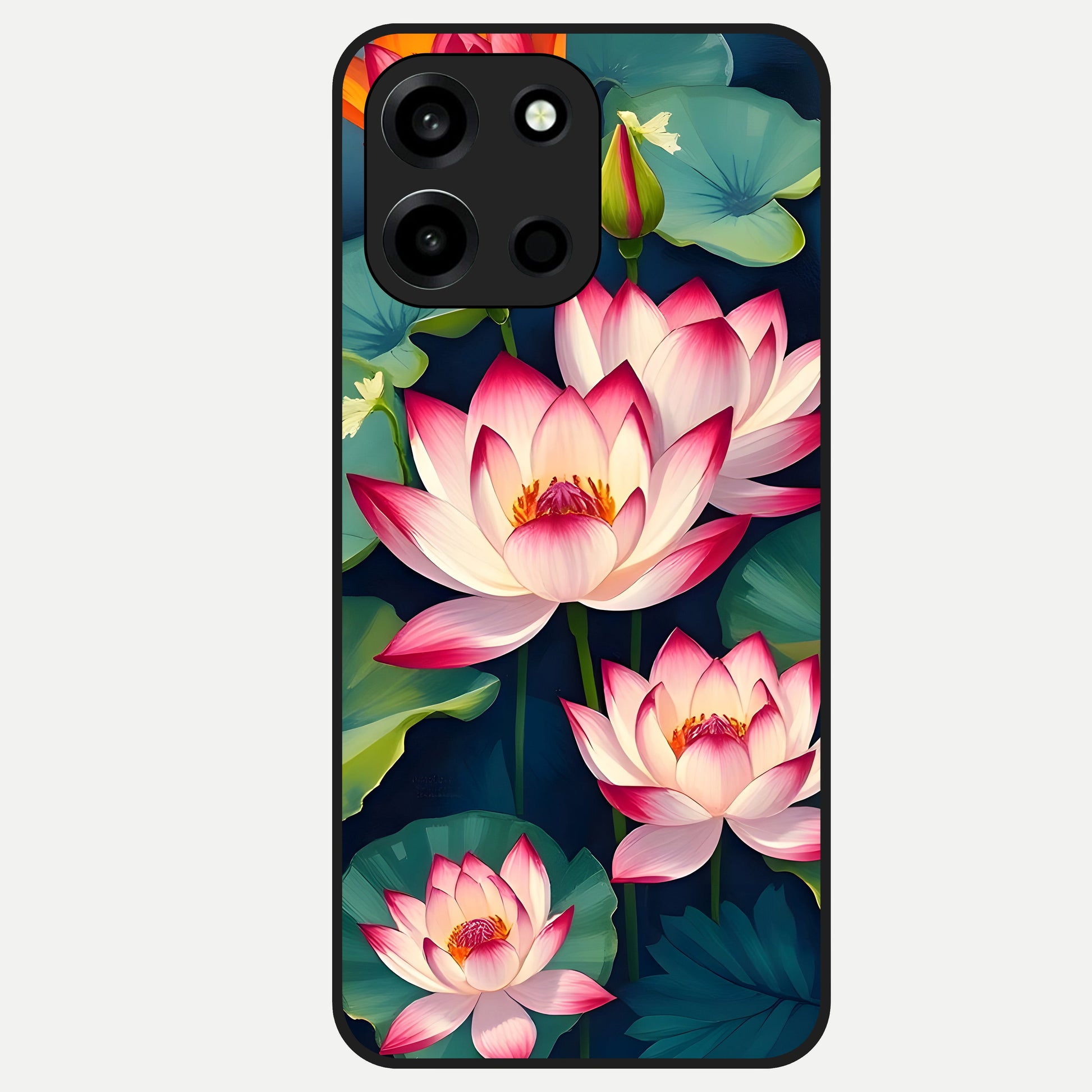  Lotus Dream Serenity Glass Case For Oneplus Nord 6 back cover – full design glossy printed glass finish