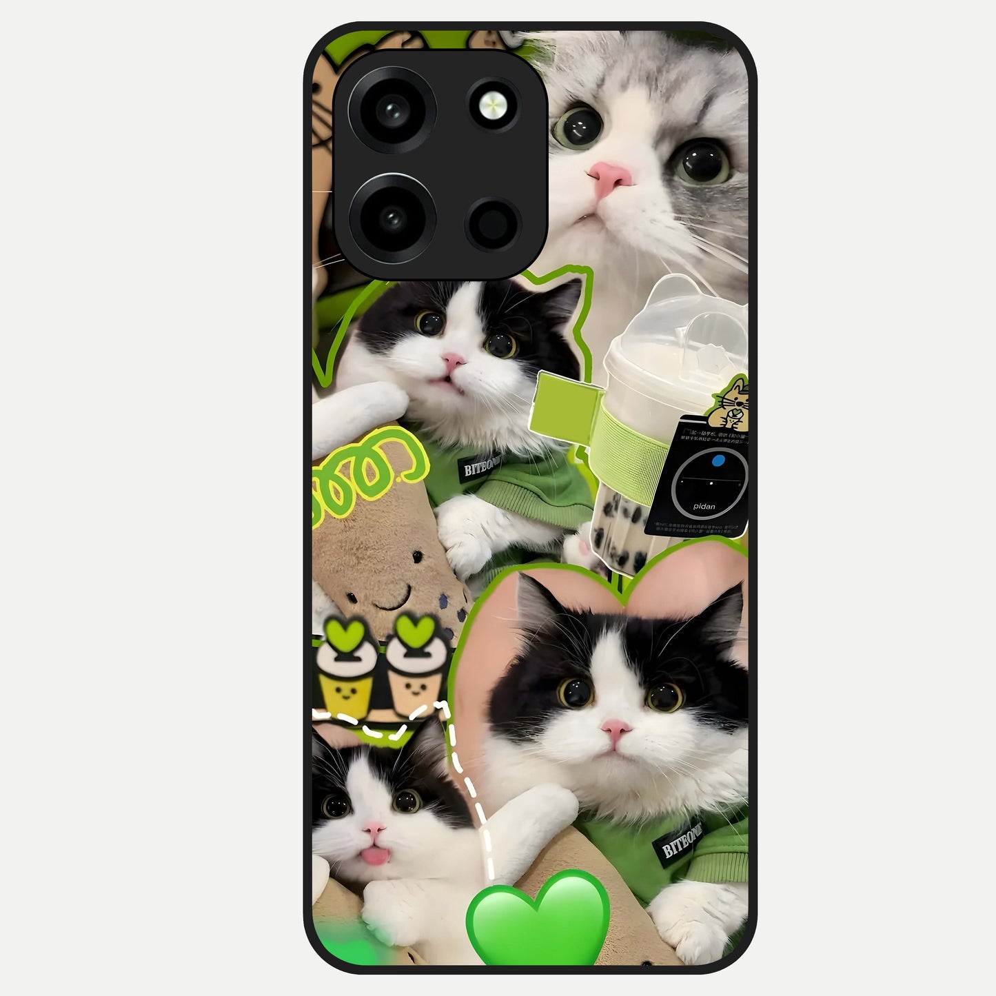  Matcha Cats Mood Glass Case For Oneplus Nord 6 back cover – full design glossy printed glass finish