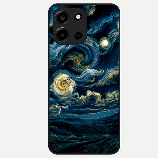  Midnight Sky Whirl Glass Case For Oneplus Nord 6 back cover – full design glossy printed glass finish