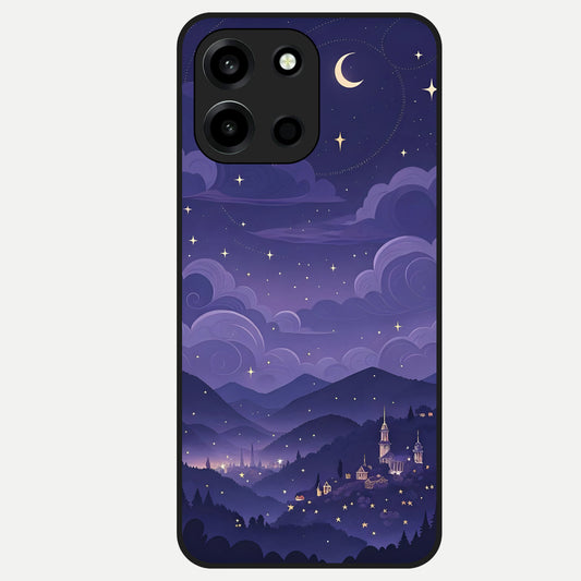  Minimal Night View Glass Case For Oneplus Nord 6 back cover – full design glossy printed glass finish