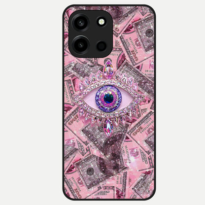  Money Eye Luxe Glass Case For Oneplus Nord 6 back cover – full design glossy printed glass finish