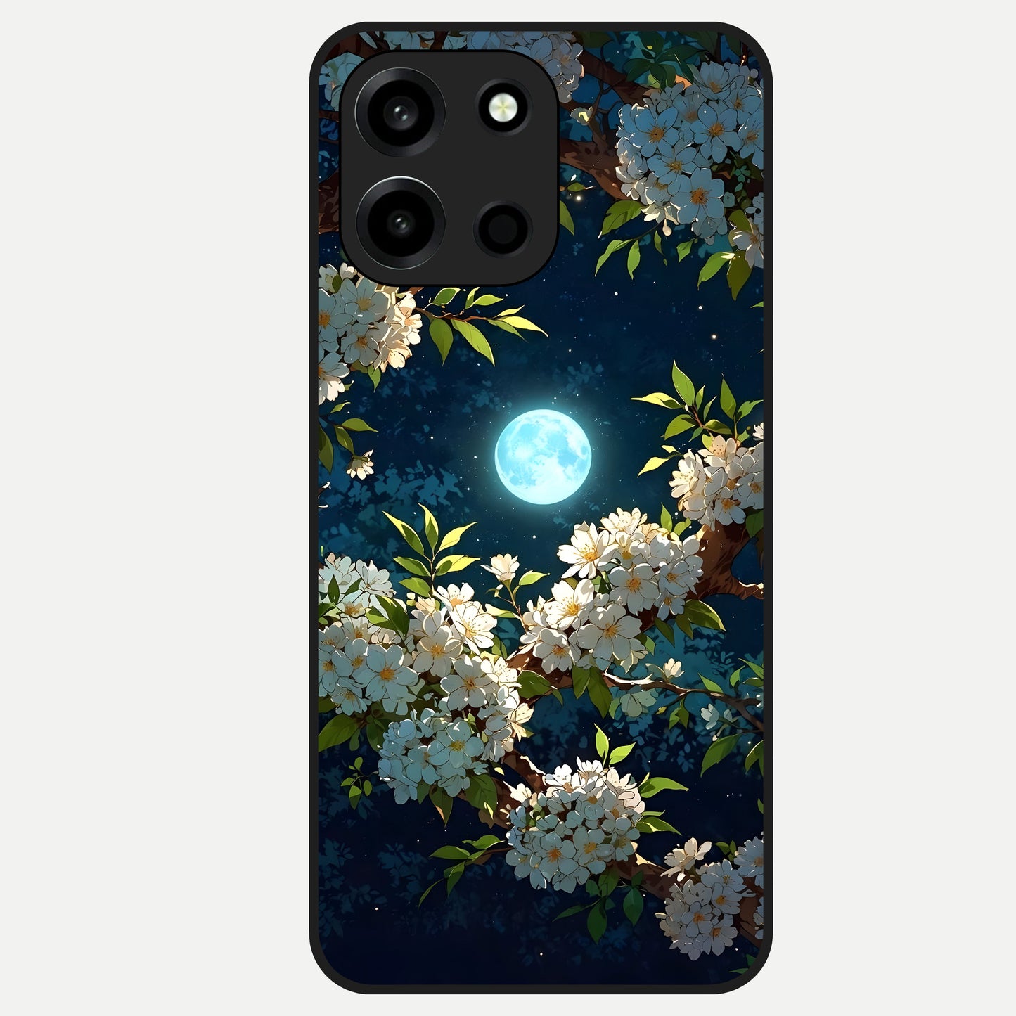  Moonlit Blossom Dream Glass Case For Oneplus Nord 6 back cover – full design glossy printed glass finish