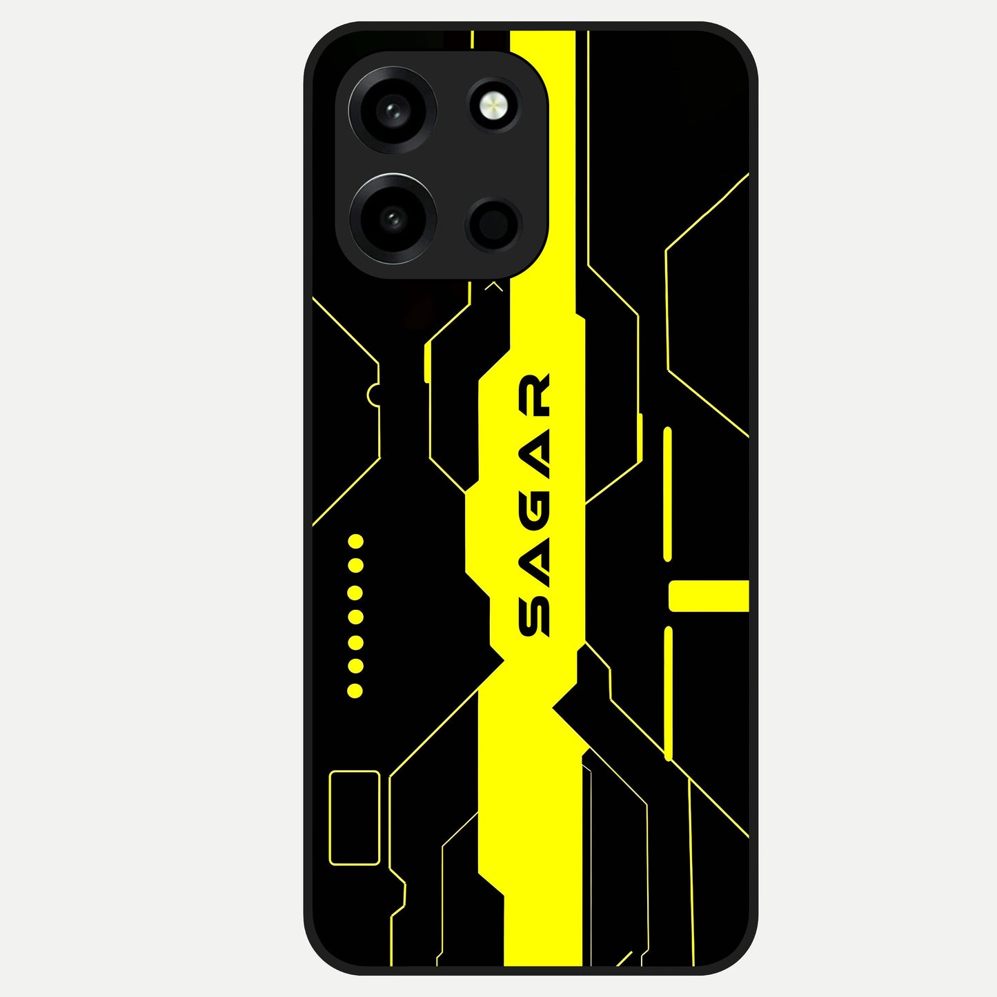  Neon CYBERPUNK Custom Name Glass Case For Oneplus Nord 6 back cover – full design glossy printed glass finish