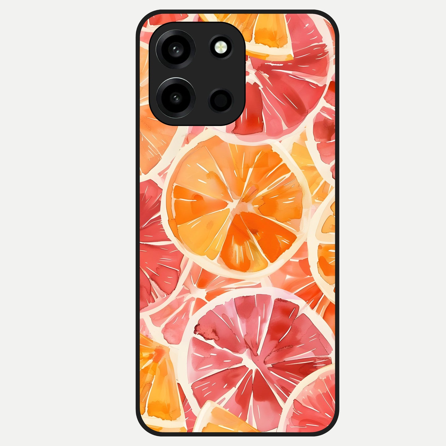  Orange Fruits Pattern Glass Case For Oneplus Nord 6 back cover – full design glossy printed glass finish
