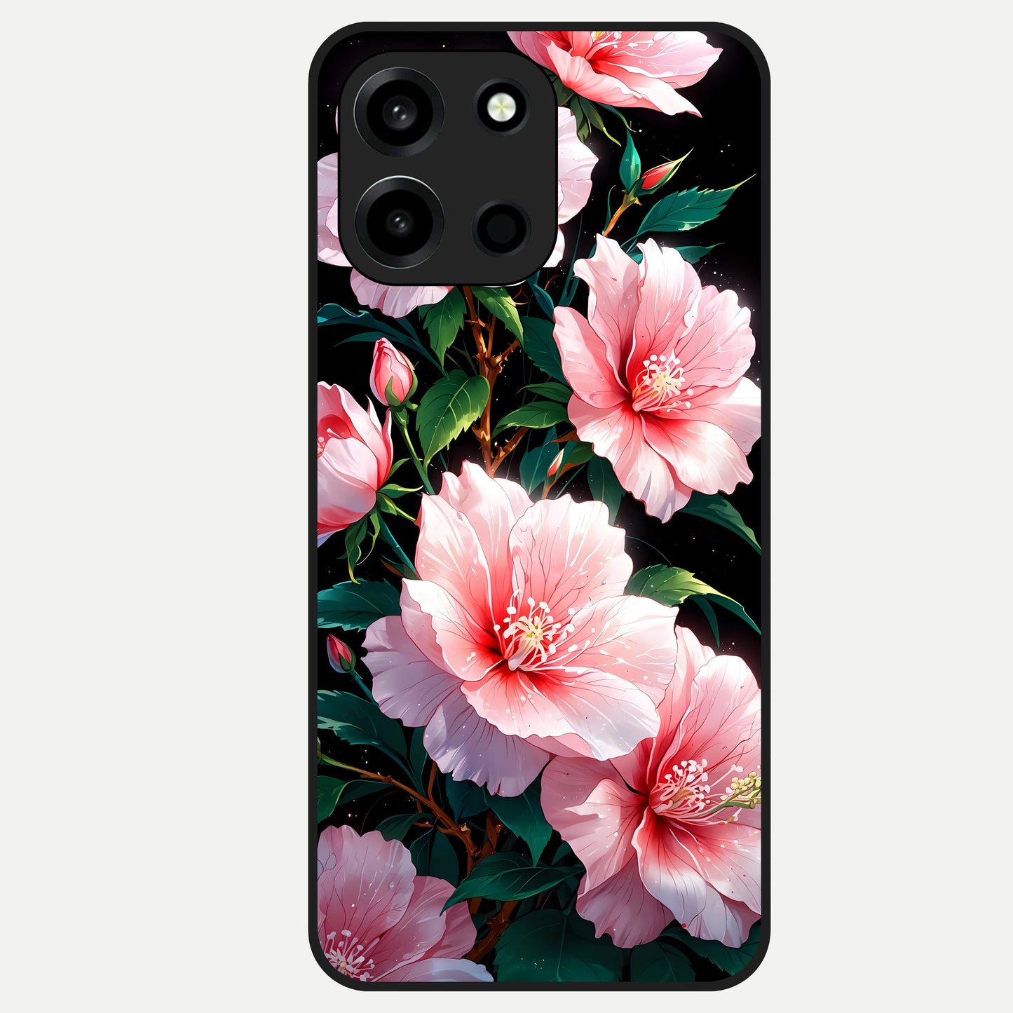  Peach Flower Glass Case For Oneplus Nord 6 back cover – full design glossy printed glass finish