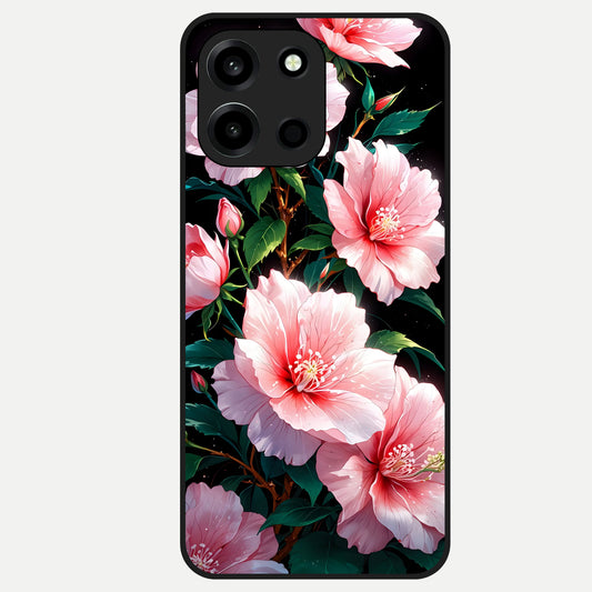  Peach Flower Glass Case For Oneplus Nord 6 back cover – full design glossy printed glass finish
