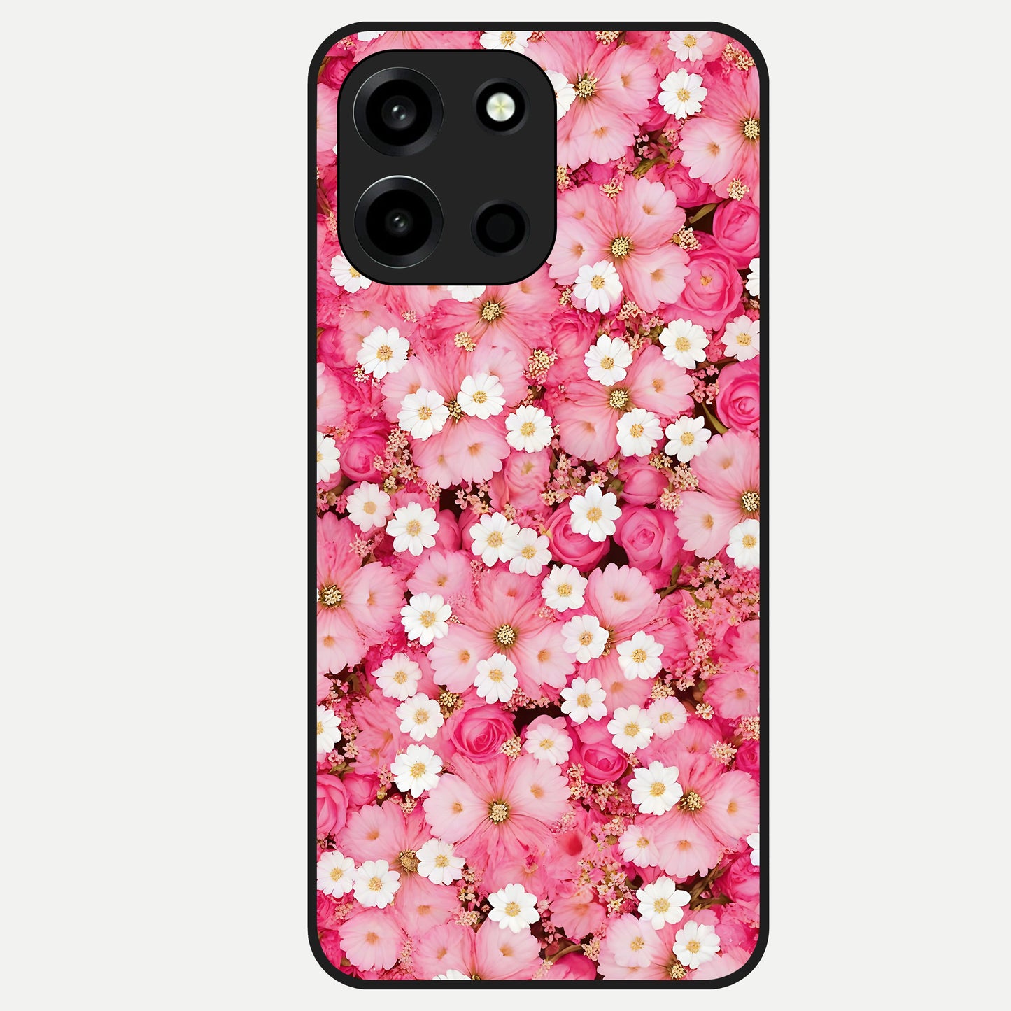  Pink Daisy Bliss Glass Case For Oneplus Nord 6 back cover – full design glossy printed glass finish