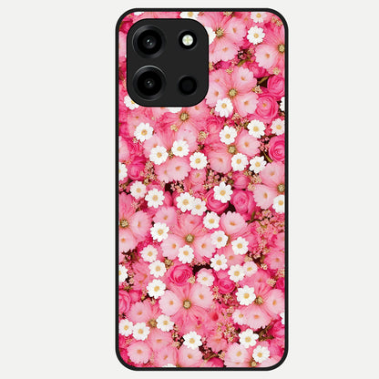  Pink Daisy Bliss Glass Case For Oneplus Nord 6 back cover – full design glossy printed glass finish