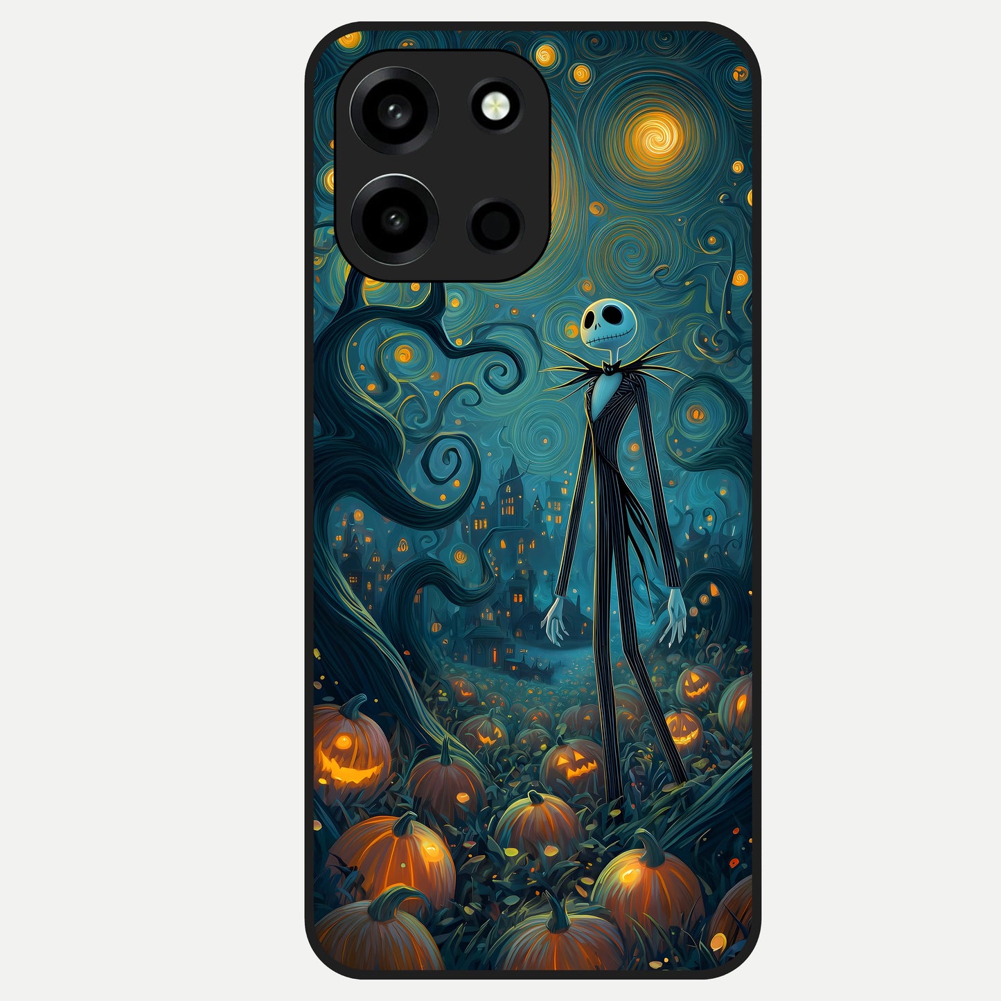  Pumpkin Moon Night Glass Case For Oneplus Nord 6 back cover – full design glossy printed glass finish