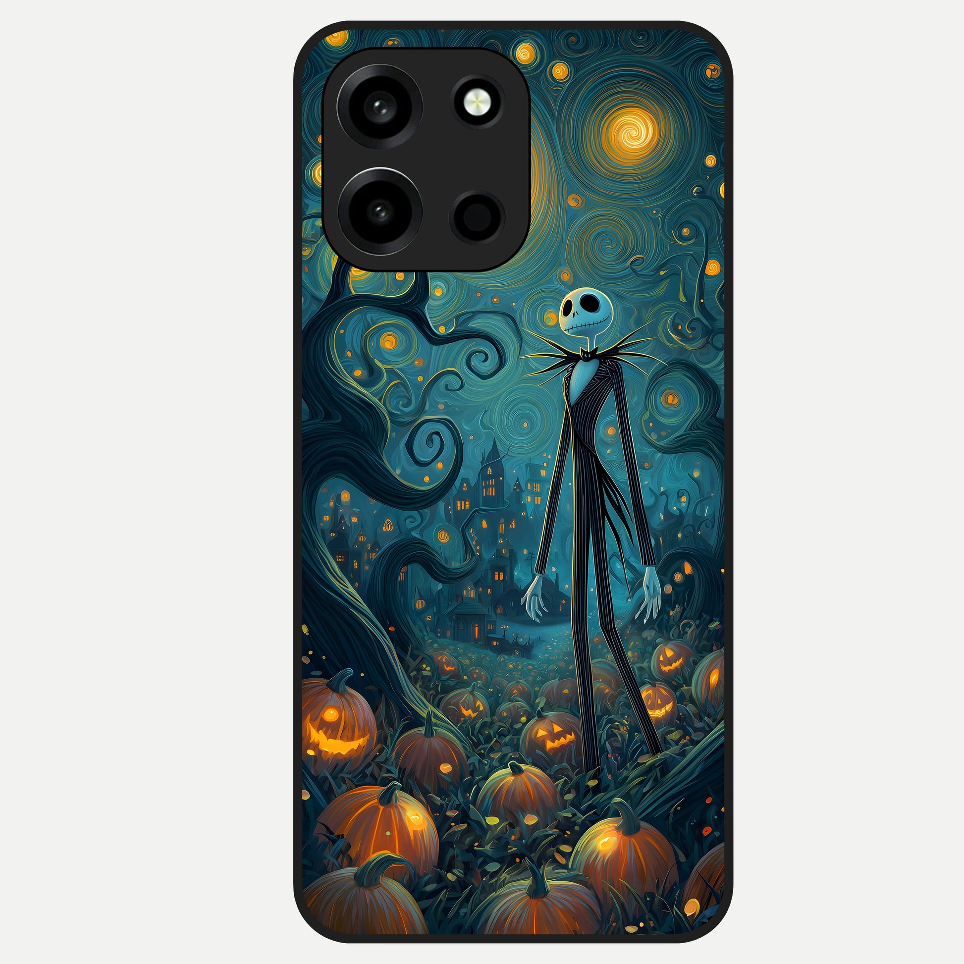  Pumpkin Moon Night Glass Case For Oneplus Nord 6 back cover – full design glossy printed glass finish