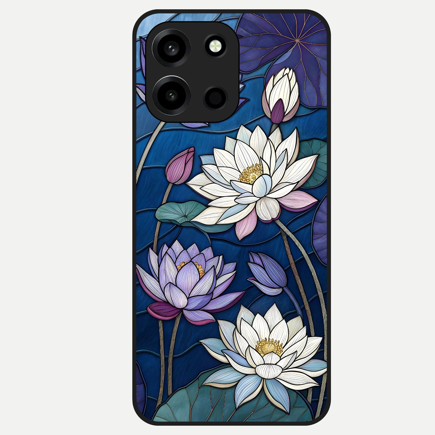  Purple Lotus Stained Glass Case For Oneplus Nord 6 back cover – full design glossy printed glass finish
