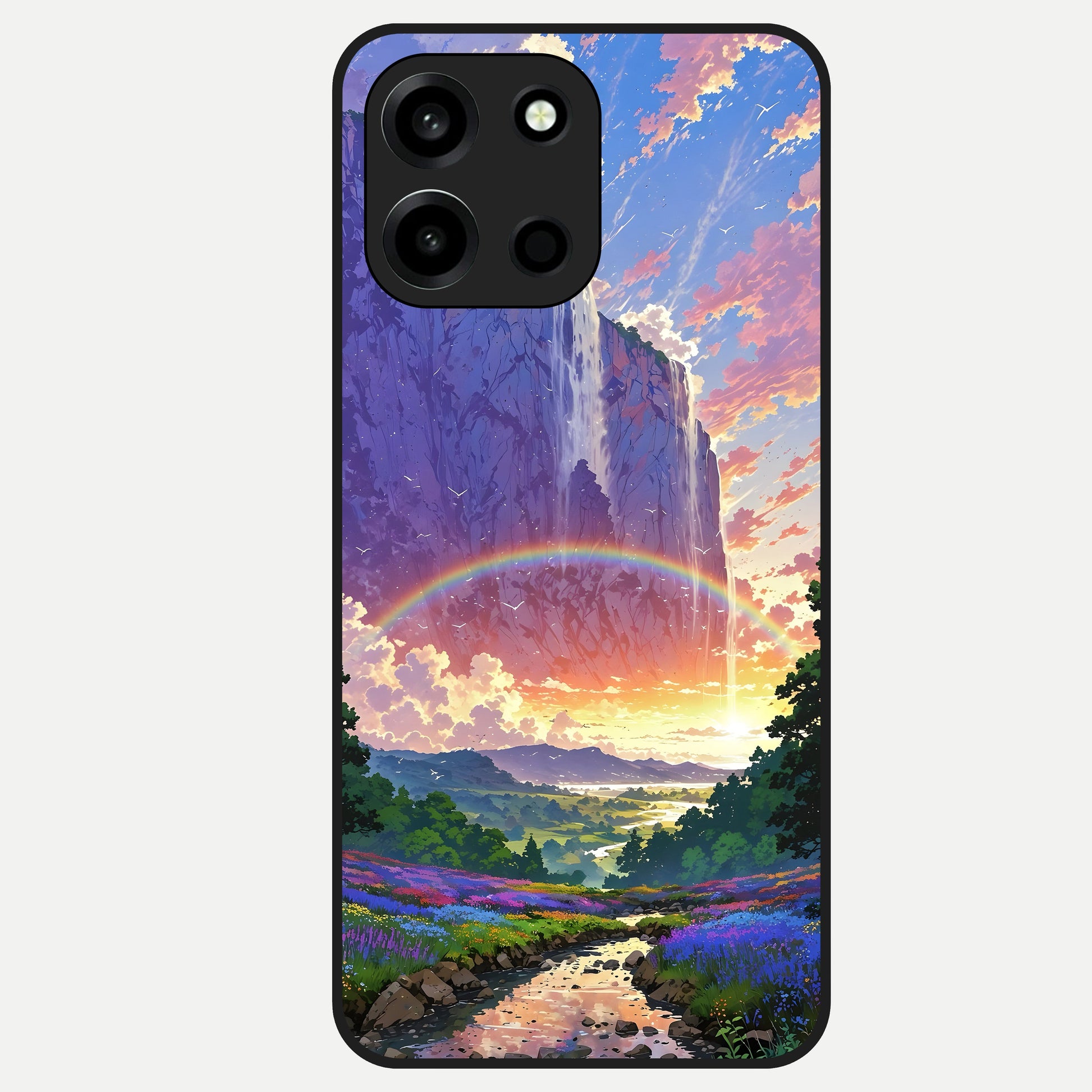  Rainbow Valley Dream Glass Case For Oneplus Nord 6 back cover – full design glossy printed glass finish