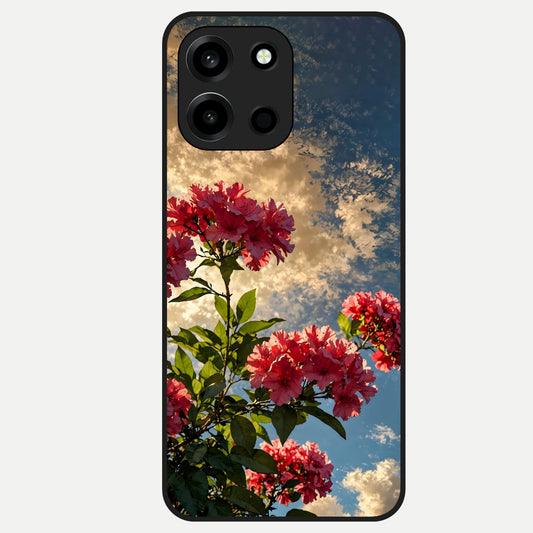  Red Bloom Skies Glass Case For Oneplus Nord 6 back cover – full design glossy printed glass finish