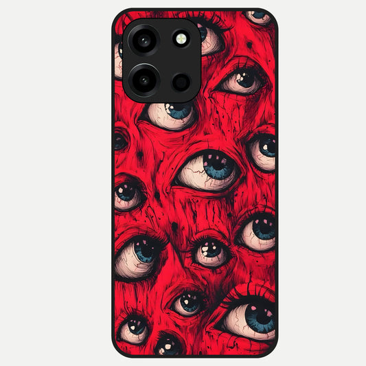  Red Eyes Pattern Glass Case For Oneplus Nord 6 back cover – full design glossy printed glass finish