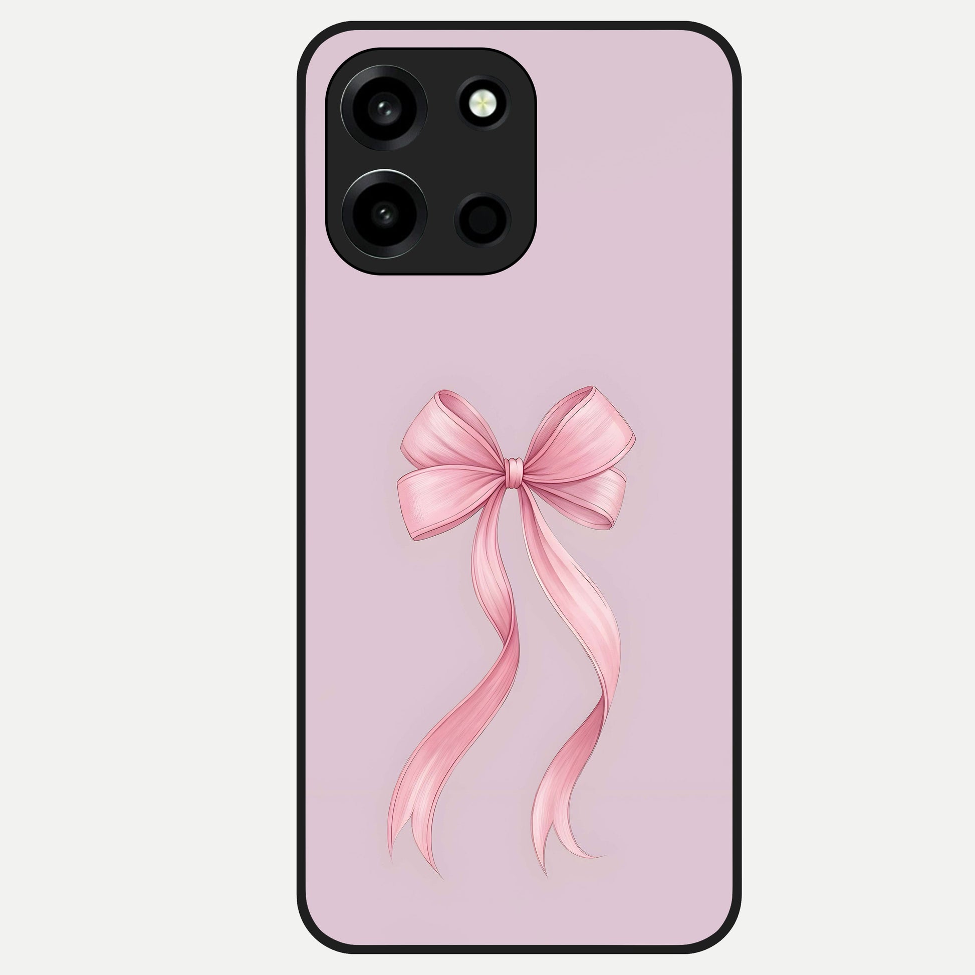  Soft Blush Bow Glass Case For Oneplus Nord 6 back cover – full design glossy printed glass finish