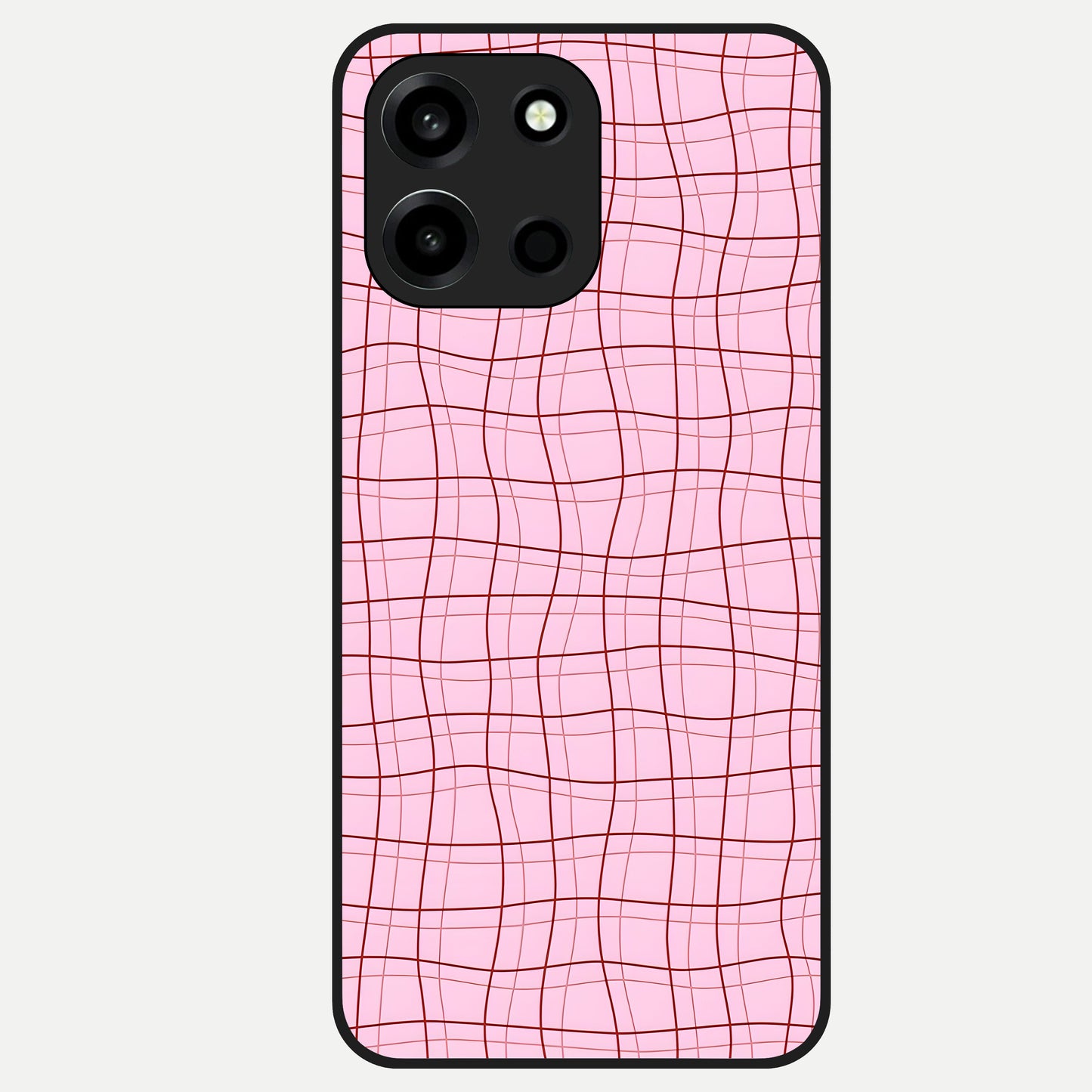  Soft Grid Bliss Glass Case For Oneplus Nord 6 back cover – full design glossy printed glass finish