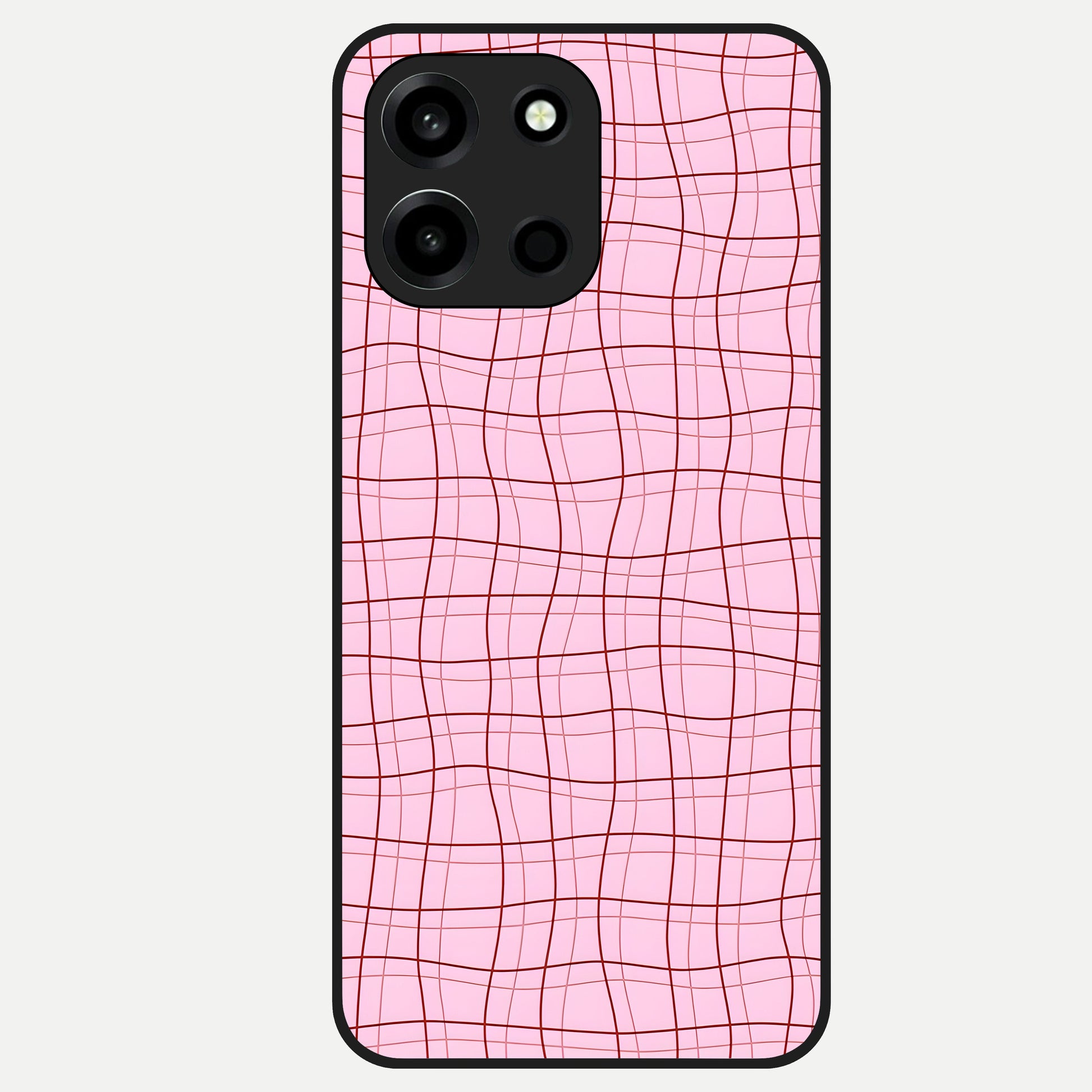  Soft Grid Bliss Glass Case For Oneplus Nord 6 back cover – full design glossy printed glass finish