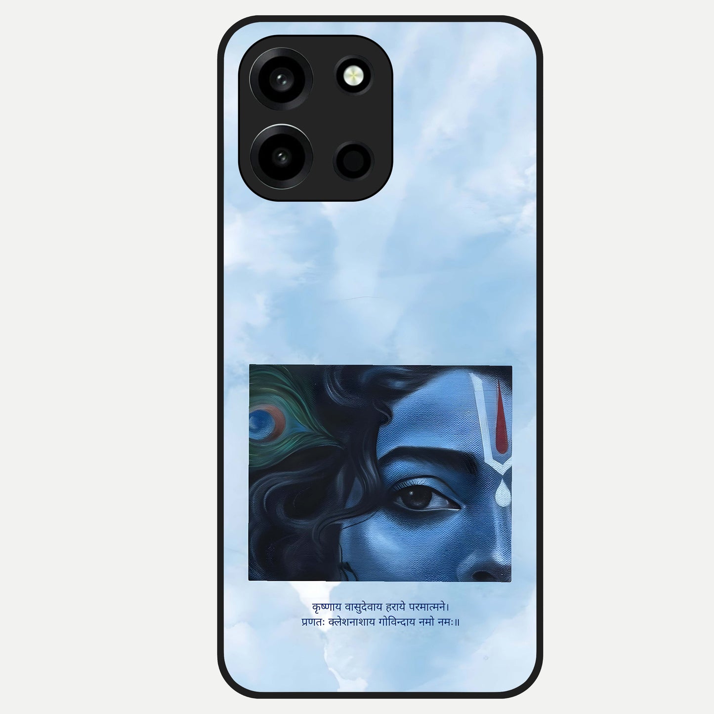  Spiritual Krishna Glass Case For Oneplus Nord 6 back cover – full design glossy printed glass finish