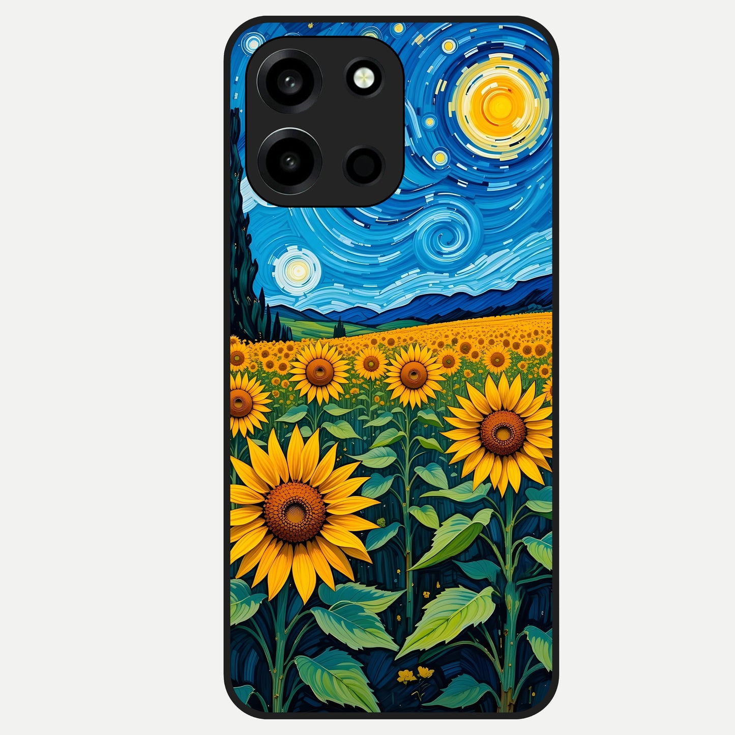  Starry Sunflower Dreams Glass Case For Oneplus Nord 6 back cover – full design glossy printed glass finish