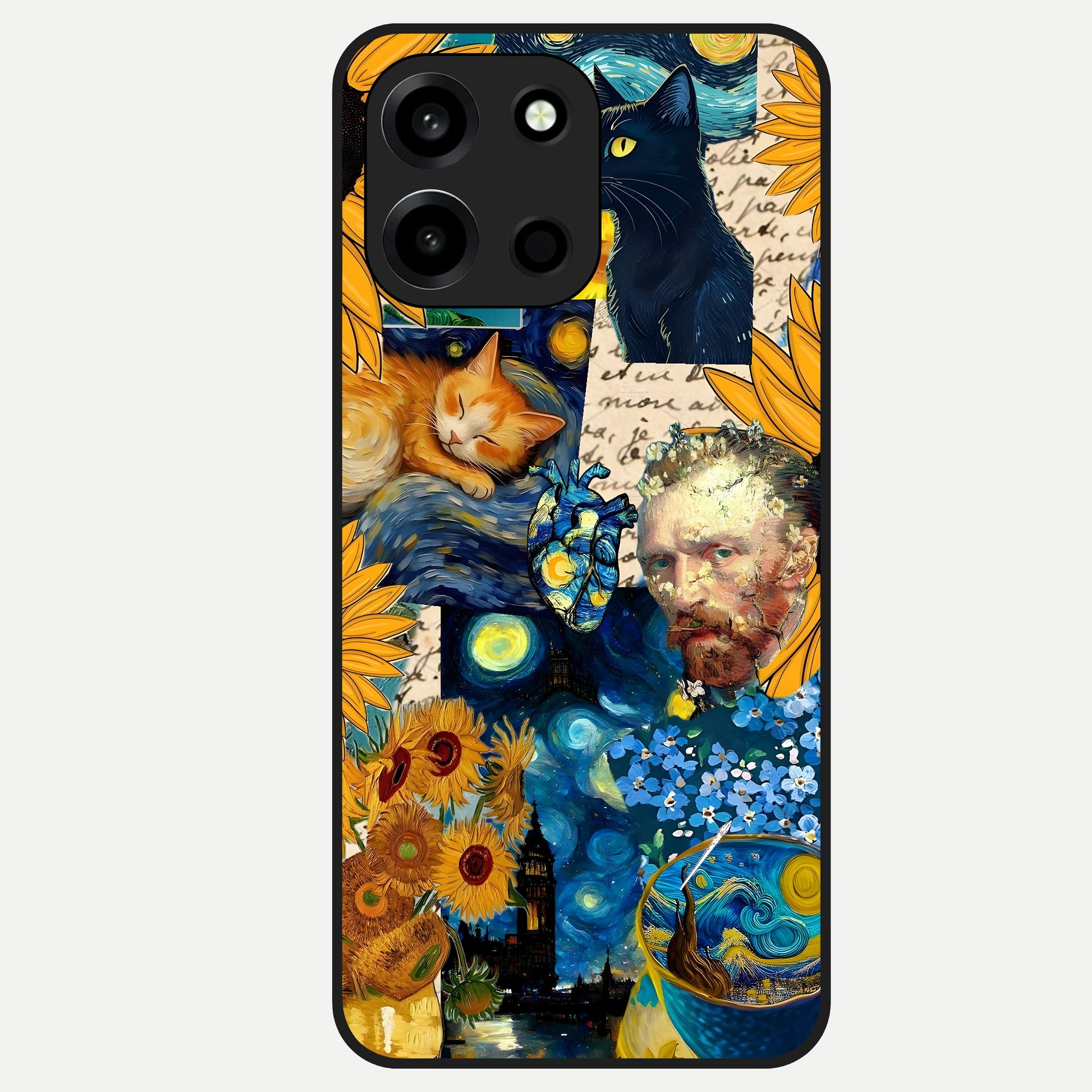  Sunflower Chic Mood Custom Name Glass Case For Oneplus Nord 6 back cover – full design glossy printed glass finish