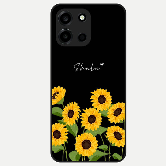  Sunflower Sky Bloom Glass Case For Oneplus Nord 6 back cover – full design glossy printed glass finish