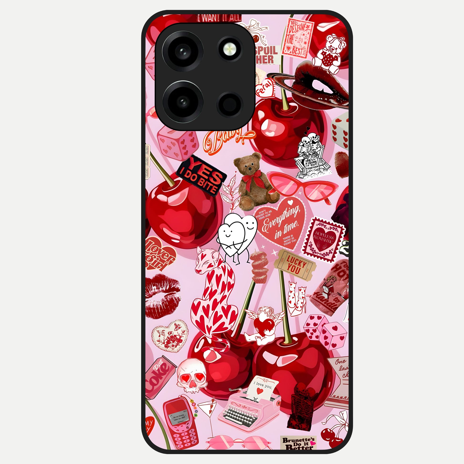  Sweet Cherry Chaos Glass Case For Oneplus Nord 6 back cover – full design glossy printed glass finish