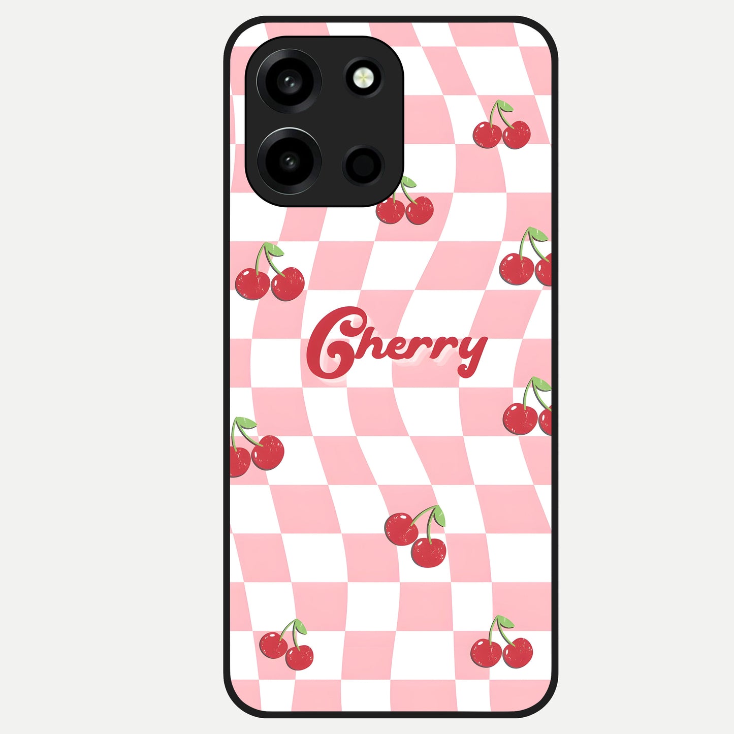  Sweet Cherry Vibes Glass Case For Oneplus Nord 6 back cover – full design glossy printed glass finish