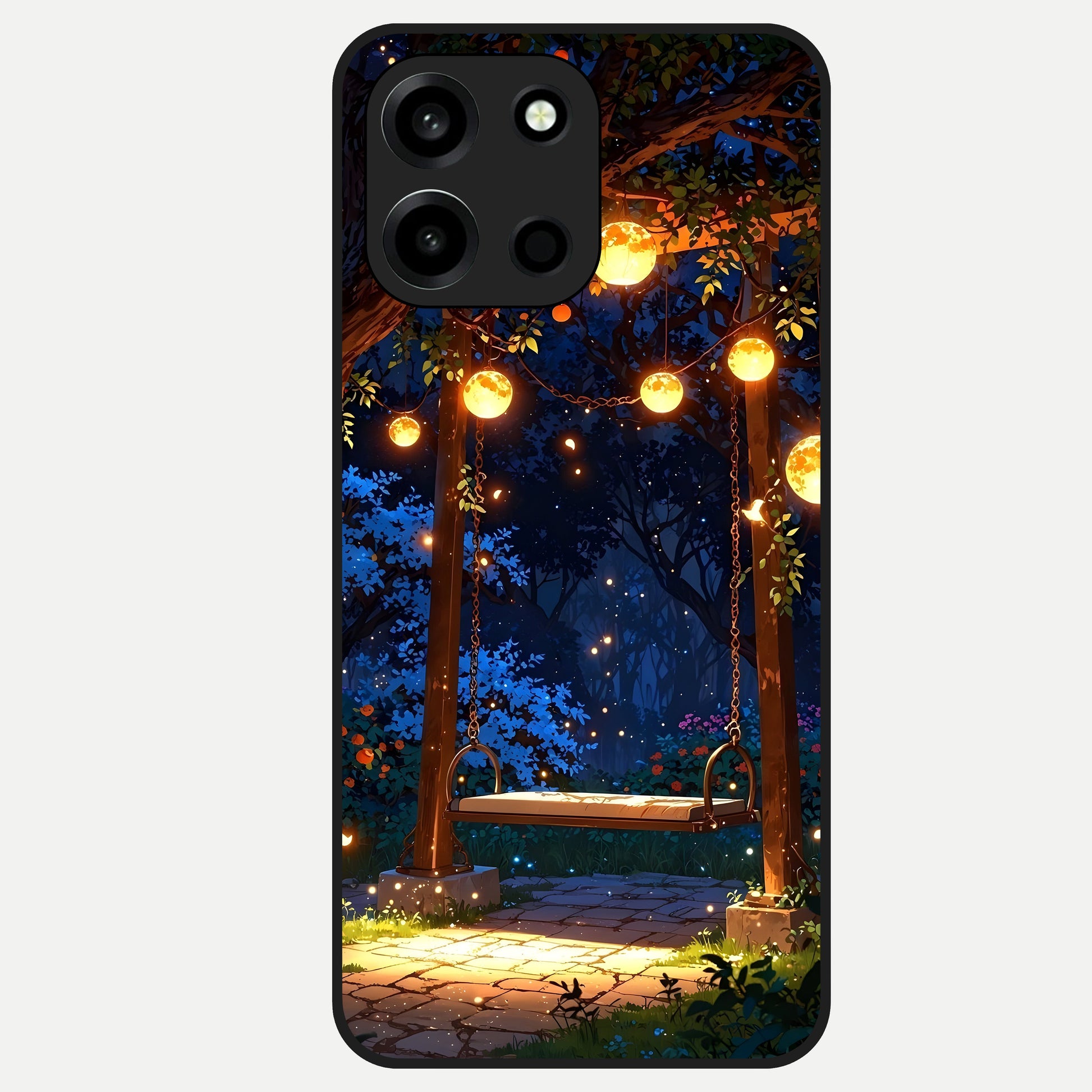  Twilight Garden Swing Glass Case For Oneplus Nord 6 back cover – full design glossy printed glass finish