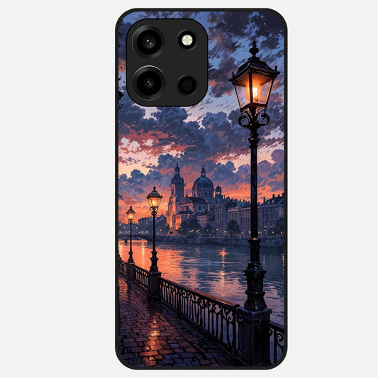  Twilight River Lights Glass Case For Oneplus Nord 6 back cover – full design glossy printed glass finish