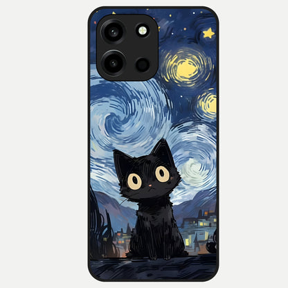  Van Gogh Cat Glass Case For Oneplus Nord 6 back cover – full design glossy printed glass finish