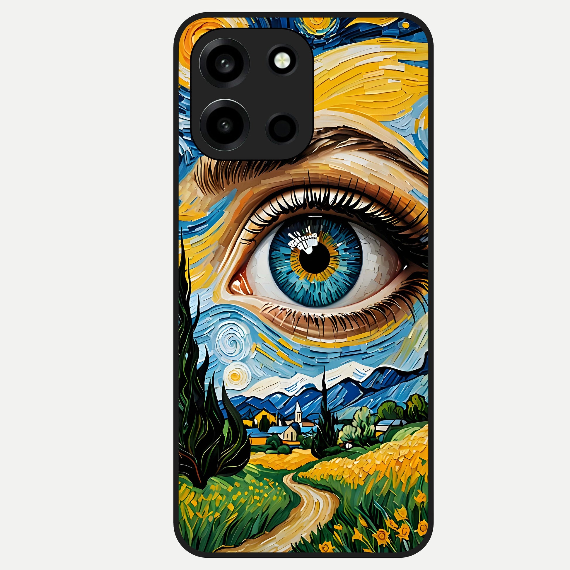  Van Gogh Eye Glass Case For Oneplus Nord 6 back cover – full design glossy printed glass finish
