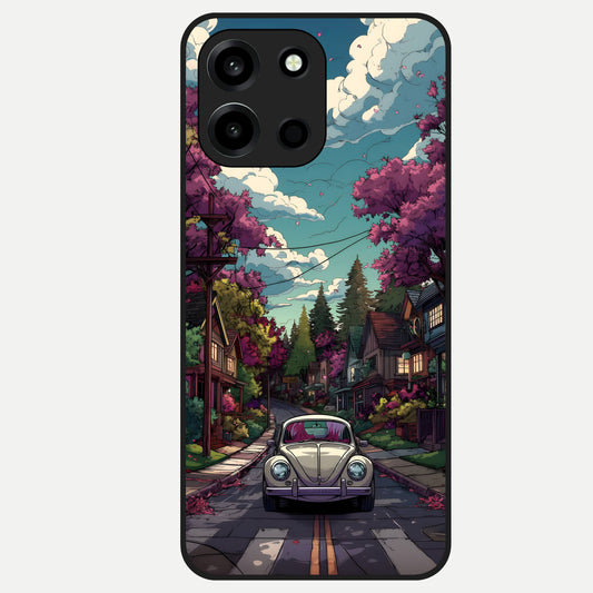  Vintage Street Drive Glass Case For Oneplus Nord 6 back cover – full design glossy printed glass finish