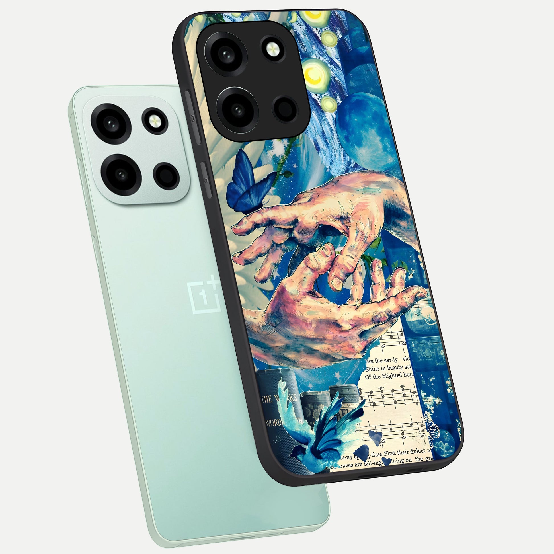  Aesthetic Divider phone case For Oneplus Nord 6 showing premium glass back cover with detailed artwork