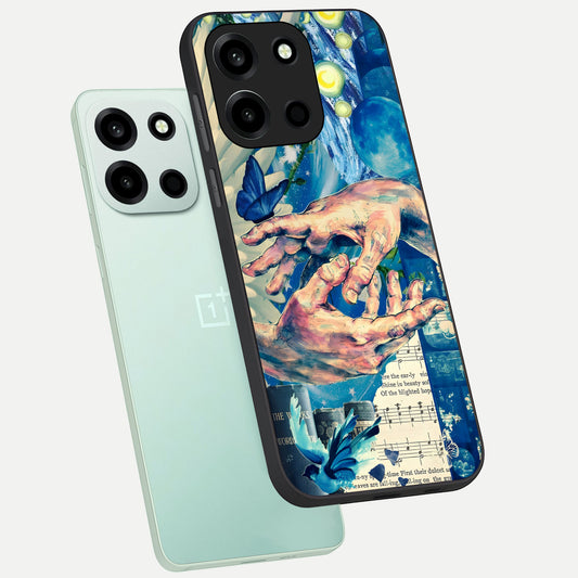  Aesthetic Divider phone case For Oneplus Nord 6 showing premium glass back cover with detailed artwork