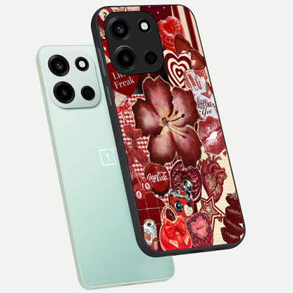  Aesthetic Little Freak phone case For Oneplus Nord 6 showing premium glass back cover with detailed artwork