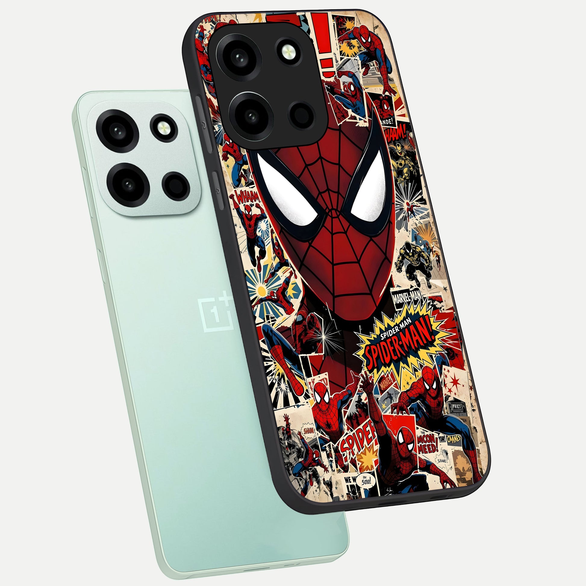  Aesthetic Wonder Spider phone case For Oneplus Nord 6 showing premium glass back cover with detailed artwork