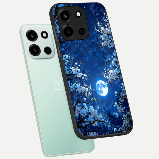  Blossom Moonlight Sky phone case For Oneplus Nord 6 showing premium glass back cover with detailed artwork