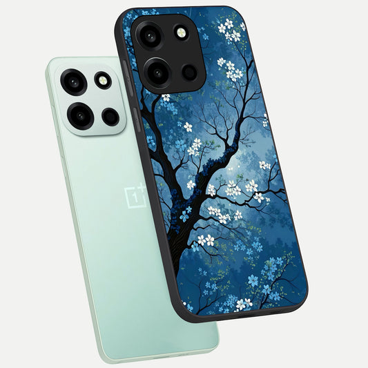  Blue Tree Serenity phone case For Oneplus Nord 6 showing premium glass back cover with detailed artwork