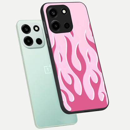  Blush Flame Energy phone case For Oneplus Nord 6 showing premium glass back cover with detailed artwork