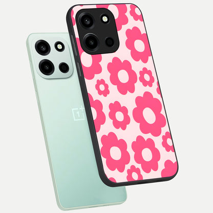  Blush Flower Pop phone case For Oneplus Nord 6 showing premium glass back cover with detailed artwork