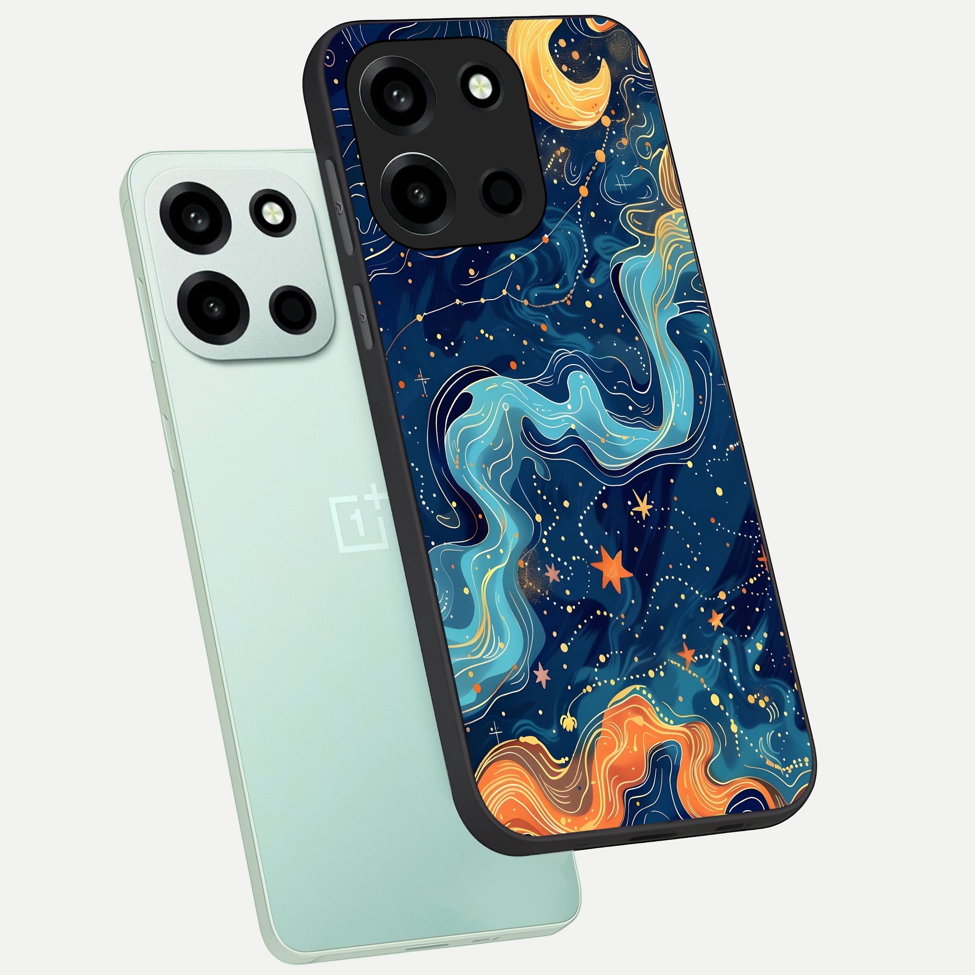  Celestial Dream Flow phone case For Oneplus Nord 6 showing premium glass back cover with detailed artwork