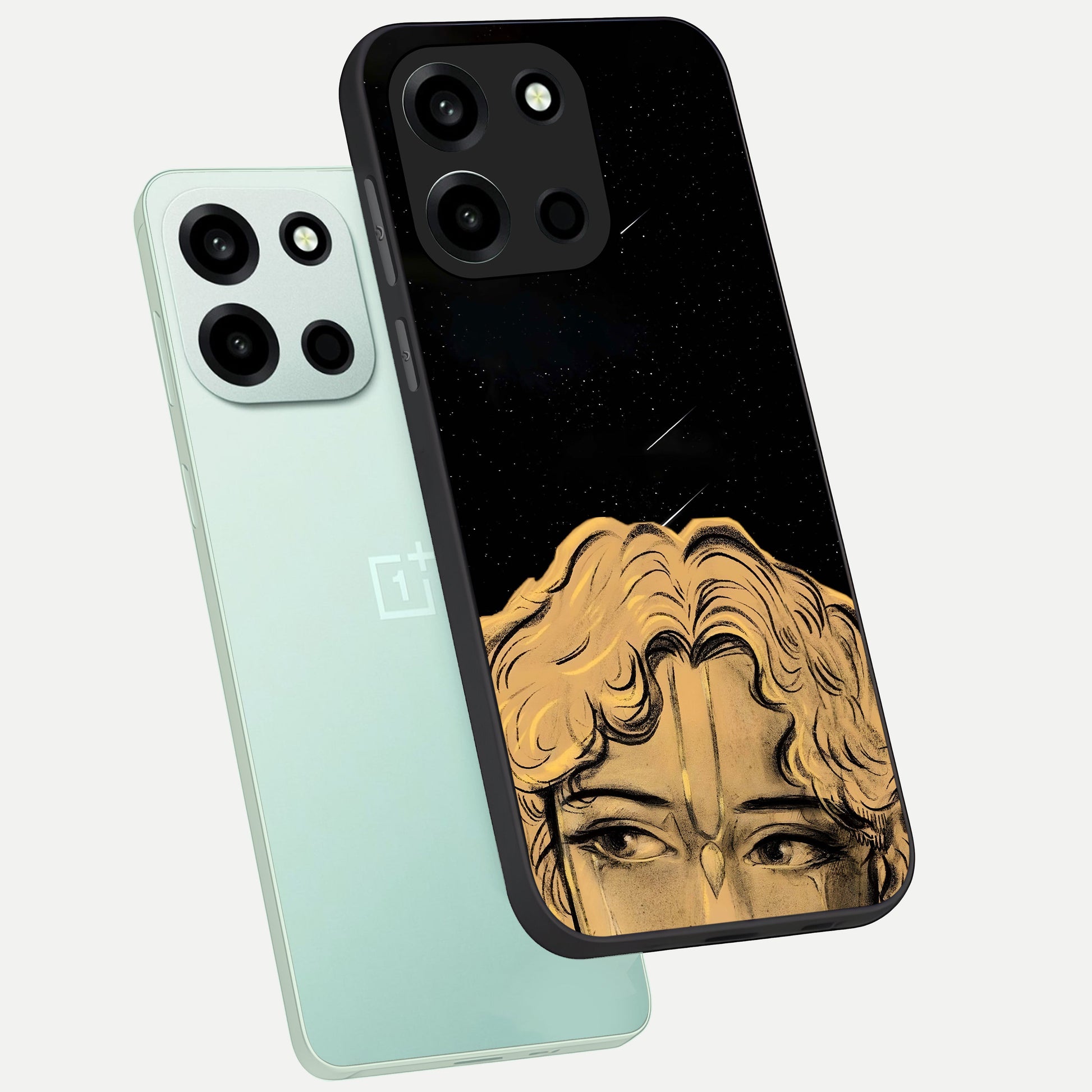  Celestial Gods Plan phone case For Oneplus Nord 6 showing premium glass back cover with detailed artwork