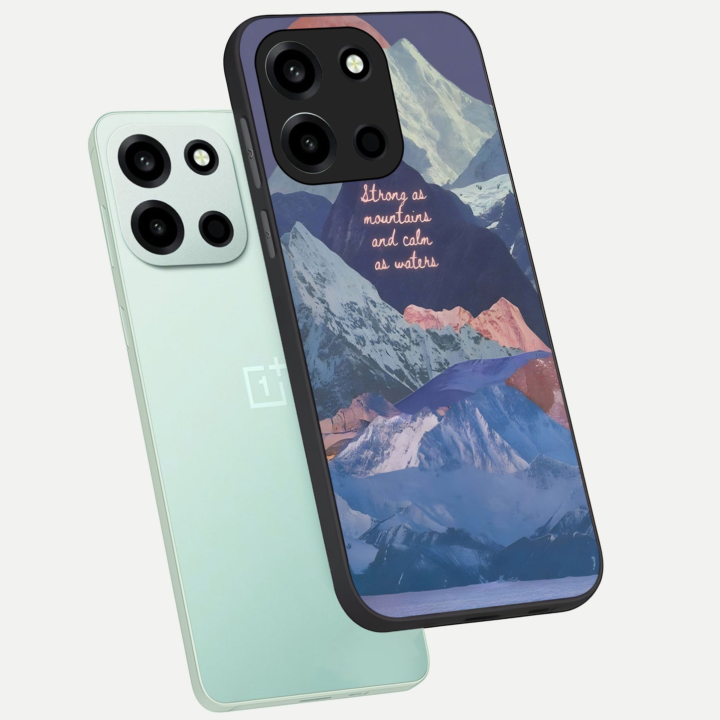  Celestial Mountain Calm phone case For Oneplus Nord 6 showing premium glass back cover with detailed artwork