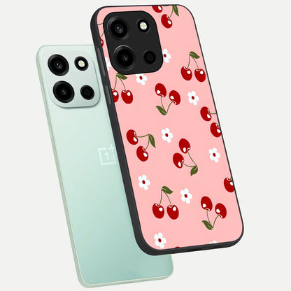  Cherry Love Mood phone case For Oneplus Nord 6 showing premium glass back cover with detailed artwork
