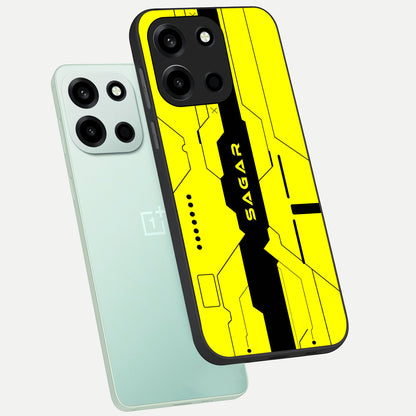  Circuit CYBERPUNK Custom Name phone case For Oneplus Nord 6 showing premium glass back cover with detailed artwork