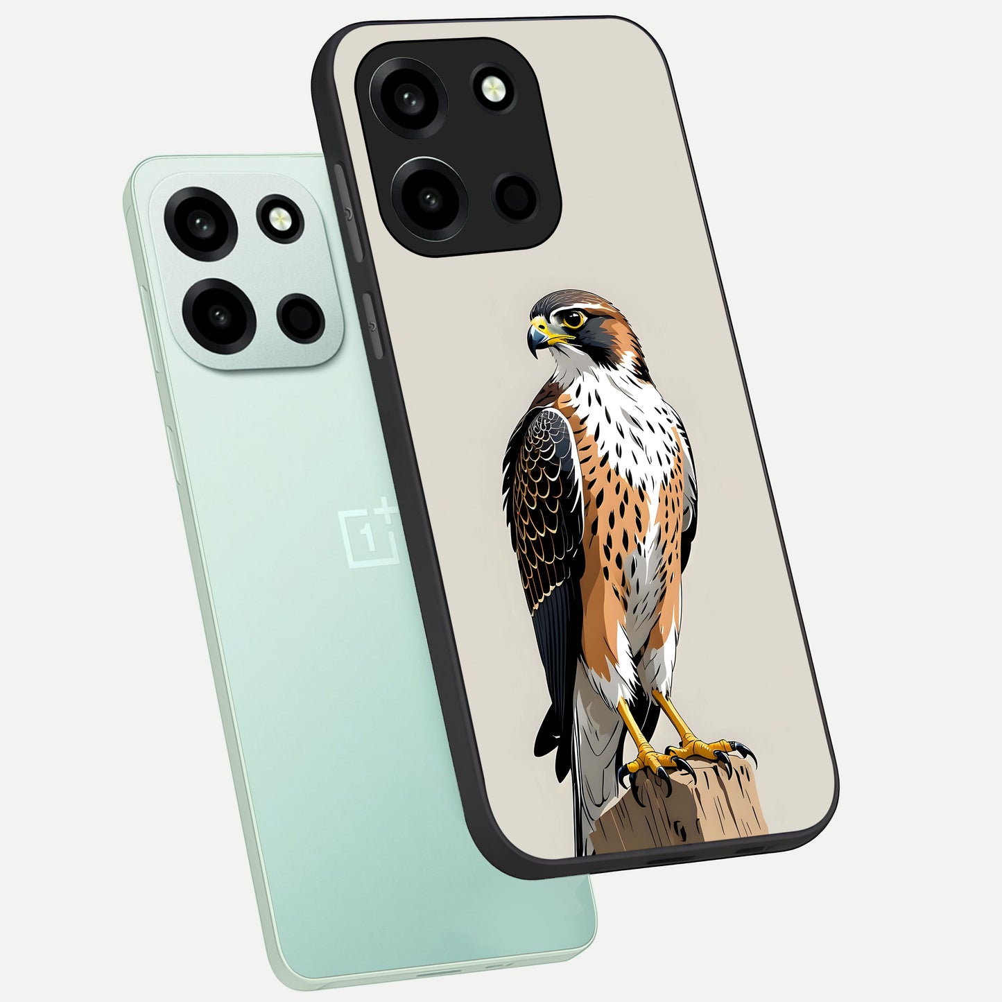  Clever Eagle phone case For Oneplus Nord 6 showing premium glass back cover with detailed artwork