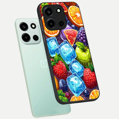  Colorful Fruits with Ice phone case For Oneplus Nord 6 showing premium glass back cover with detailed artwork