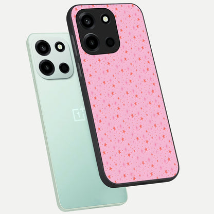  Cosmic Pink Sparkle phone case For Oneplus Nord 6 showing premium glass back cover with detailed artwork